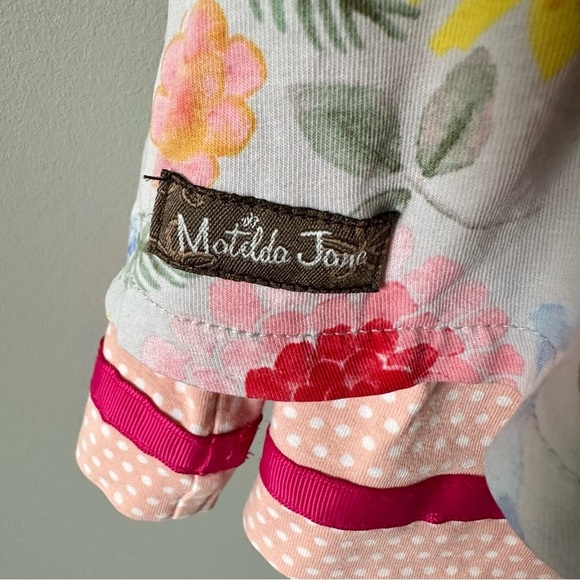 Matilda Jane Sz 6 Gummi Fruits Dress Happy and Free Fruiti Floral Stripes - Picture 9 of 10